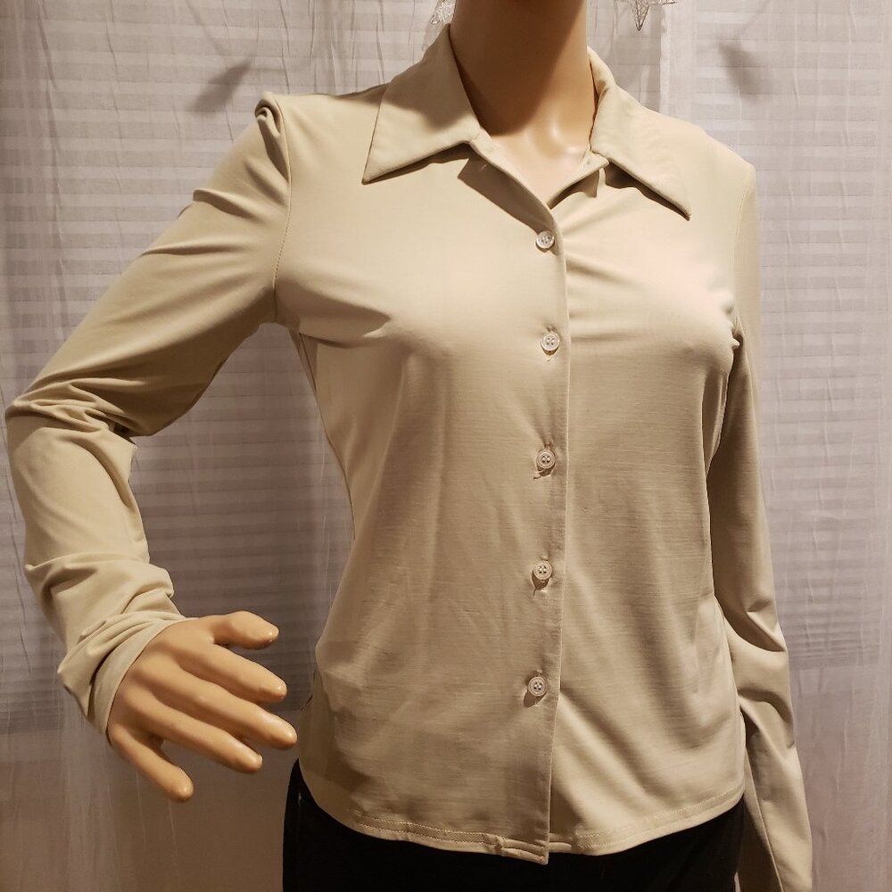 KENAR Studio - Ladies Long Sleeve Botton Down Shirt Small - Used
